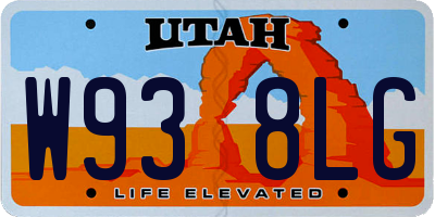 UT license plate W938LG