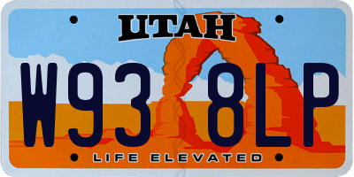 UT license plate W938LP