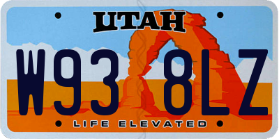 UT license plate W938LZ
