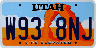 UT license plate W938NJ
