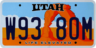UT license plate W938OM