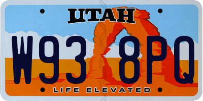 UT license plate W938PQ