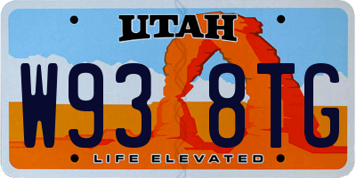 UT license plate W938TG