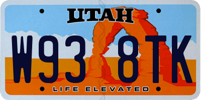 UT license plate W938TK