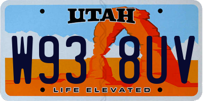 UT license plate W938UV