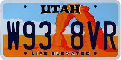 UT license plate W938VR