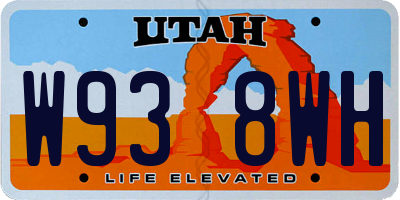 UT license plate W938WH