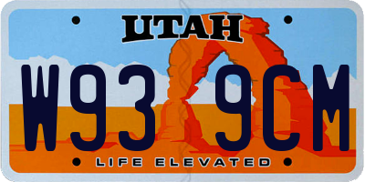 UT license plate W939CM