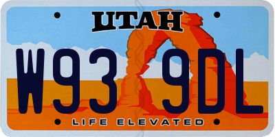 UT license plate W939DL