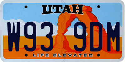 UT license plate W939DM
