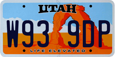 UT license plate W939DP