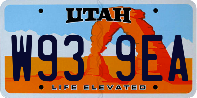 UT license plate W939EA
