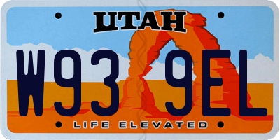 UT license plate W939EL