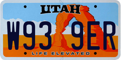 UT license plate W939ER