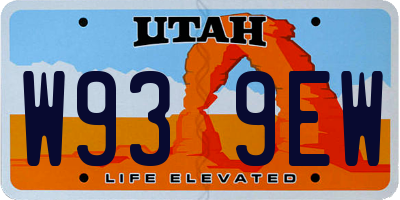 UT license plate W939EW