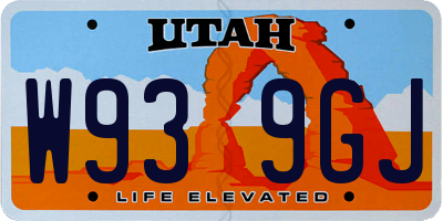 UT license plate W939GJ
