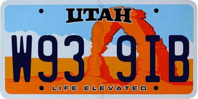 UT license plate W939IB
