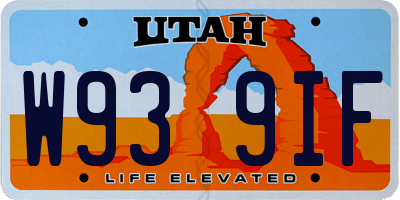 UT license plate W939IF