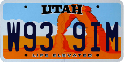 UT license plate W939IM