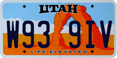 UT license plate W939IV