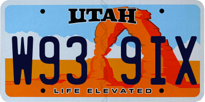 UT license plate W939IX
