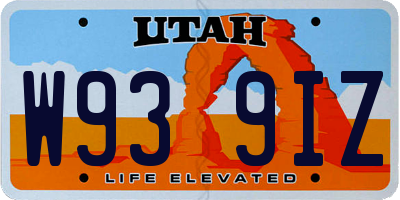 UT license plate W939IZ