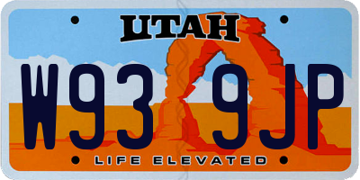 UT license plate W939JP
