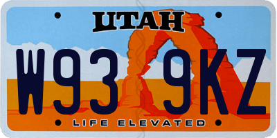 UT license plate W939KZ