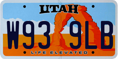 UT license plate W939LB