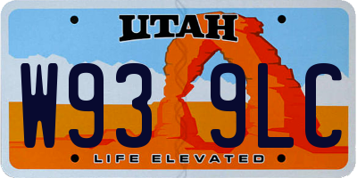UT license plate W939LC
