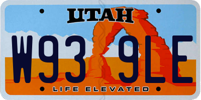 UT license plate W939LE