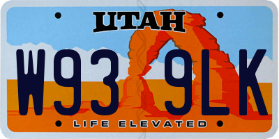 UT license plate W939LK
