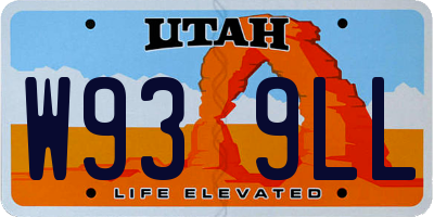 UT license plate W939LL