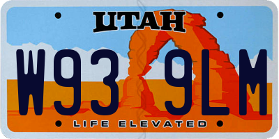 UT license plate W939LM
