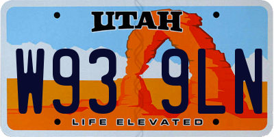 UT license plate W939LN