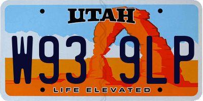 UT license plate W939LP