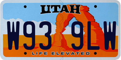 UT license plate W939LW