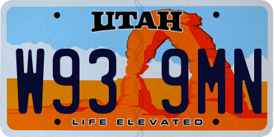 UT license plate W939MN