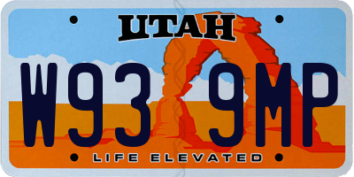 UT license plate W939MP