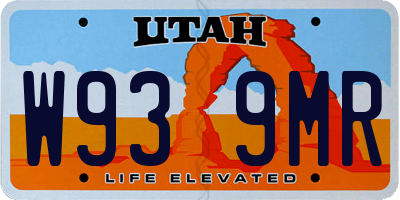 UT license plate W939MR