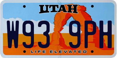 UT license plate W939PH
