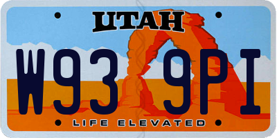 UT license plate W939PI