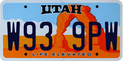 UT license plate W939PW