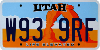 UT license plate W939RF