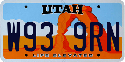 UT license plate W939RN