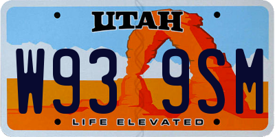 UT license plate W939SM
