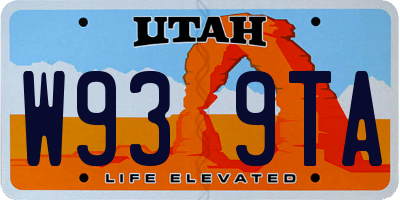 UT license plate W939TA