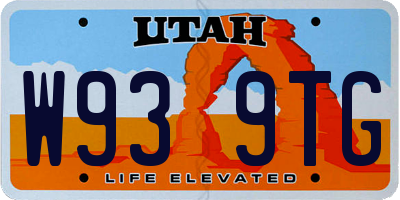 UT license plate W939TG