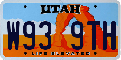 UT license plate W939TH