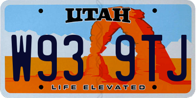 UT license plate W939TJ